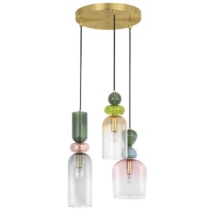 Barevn&eacute; skleněn&eacute; z&aacute;věsn&eacute; světlo Nova Luce Murano 41