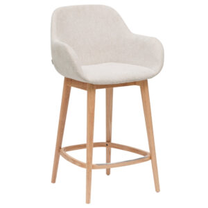 B&eacute;žov&aacute; barov&aacute; židle Kave Home Konna 65 cm