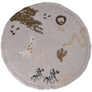 B&eacute;žov&aacute; bavlněn&aacute; hrac&iacute; podložka Quax Jungle 120 cm