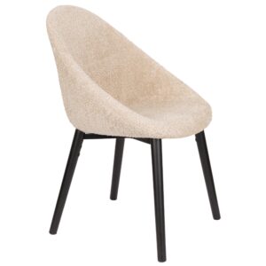 B&eacute;žov&aacute; boucl&eacute; j&iacute;deln&iacute; židle DUTCHBONE FENNA