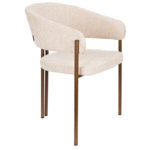 B&eacute;žov&aacute; boucl&eacute; j&iacute;deln&iacute; židle DUTCHBONE NAIDA