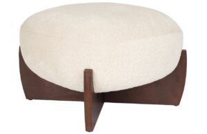 B&eacute;žov&aacute; boucl&eacute; podnožka DUTCHBONE EMILIUS 55 cm