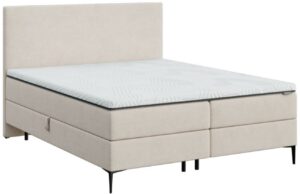 B&eacute;žov&aacute; čalouněn&aacute; dvoulůžkov&aacute; postel boxspring MESONICA Bufo 180 x 200 cm