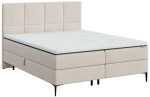 B&eacute;žov&aacute; čalouněn&aacute; dvoulůžkov&aacute; postel boxspring MESONICA Bufo II. 180 x 200 cm