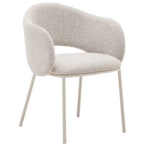 B&eacute;žov&aacute; čalouněn&aacute; j&iacute;deln&iacute; židle Kave Home Maina
