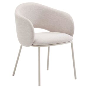 B&eacute;žov&aacute; čalouněn&aacute; j&iacute;deln&iacute; židle Kave Home Maina II.