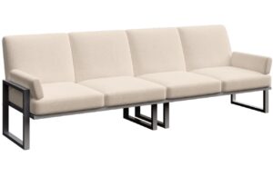 B&eacute;žov&aacute; čtyřm&iacute;stn&aacute; zahradn&iacute; pohovka MESONICA Soledo s antracitovou podnož&iacute; 270 cm