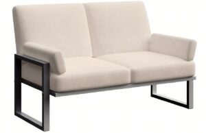 B&eacute;žov&aacute; dvoum&iacute;stn&aacute; zahradn&iacute; pohovka MESONICA Soledo s antracitovou podnož&iacute; 140 cm