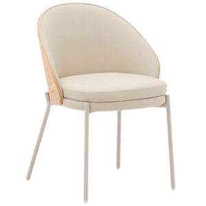 B&eacute;žov&aacute; koženkov&aacute; j&iacute;deln&iacute; židle Kave Home Eamy