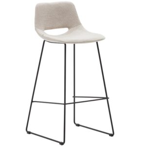 B&eacute;žov&aacute; l&aacute;tkov&aacute; barov&aacute; židle Kave Home Zahara 76 cm