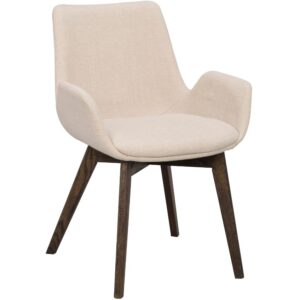 B&eacute;žov&aacute; l&aacute;tkov&aacute; j&iacute;deln&iacute; židle ROWICO DRIMSDALE s hnědou podnož&iacute;