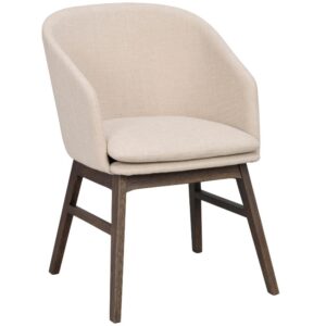 B&eacute;žov&aacute; l&aacute;tkov&aacute; j&iacute;deln&iacute; židle ROWICO WINDHAM s hnědou podnož&iacute;