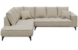 B&eacute;žov&aacute; l&aacute;tkov&aacute; rohov&aacute; pohovka DEVICHY Chloe 288 cm