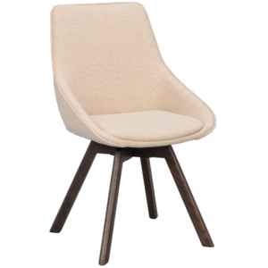 B&eacute;žov&aacute; otočn&aacute; j&iacute;deln&iacute; židle ROWICO ALISON s hnědou podnož&iacute;