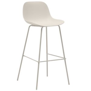 B&eacute;žov&aacute; plastov&aacute; barov&aacute; židle Kave Home Altea 75 cm