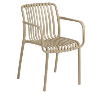 B&eacute;žov&aacute; plastov&aacute; zahradn&iacute; židle Kave Home Isabellini