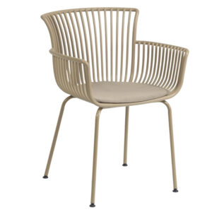 B&eacute;žov&aacute; plastov&aacute; zahradn&iacute; židle Kave Home Surpika