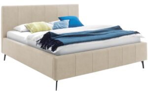 B&eacute;žov&aacute; sametov&aacute; dvoulůžkov&aacute; postel Meise M&ouml;bel Lizzano 160 x 200 cm
