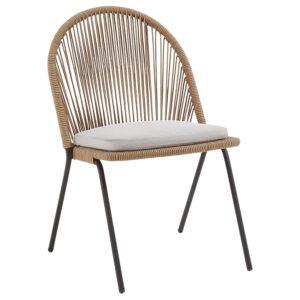 B&eacute;žov&aacute; zahradn&iacute; židle Kave Home Shann s v&yacute;pletem