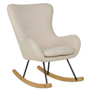 B&eacute;žov&eacute; boucl&eacute; houpac&iacute; křeslo Quax Basic