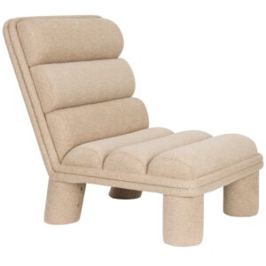 B&eacute;žov&eacute; boucl&eacute; lounge křeslo DUTCHBONE FERN