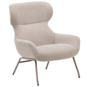 B&eacute;žov&eacute; čalouněn&eacute; křeslo Kave Home Belina