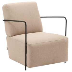 B&eacute;žov&eacute; čalouněn&eacute; křeslo Kave Home Gamer