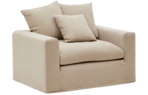 B&eacute;žov&eacute; čalouněn&eacute; křeslo Kave Home Nora 140 cm