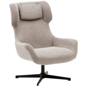 B&eacute;žov&eacute; čalouněn&eacute; otočn&eacute; křeslo Kave Home Zalina