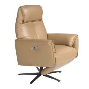 B&eacute;žov&eacute; kožen&eacute; otočn&eacute; křeslo Angel Cerd&aacute; No. 5086