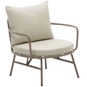 B&eacute;žov&eacute; l&aacute;tkov&eacute; zahradn&iacute; křeslo Kave Home Bramant