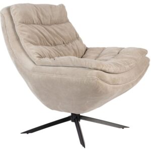 B&eacute;žov&eacute; man&scaron;estrov&eacute; otočn&eacute; lounge křeslo DUTCHBONE VINCE