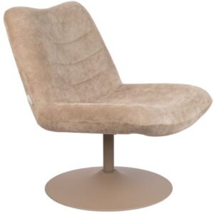 B&eacute;žov&eacute; man&scaron;estrov&eacute; otočn&eacute; lounge křeslo ZUIVER BUBBA