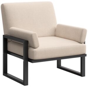 B&eacute;žov&eacute; zahradn&iacute; křeslo MESONICA Soledo s antracitovou podnož&iacute;