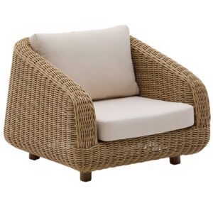 B&eacute;žov&eacute; zahradn&iacute; křeslo z uměl&eacute;ho ratanu Kave Home Meria