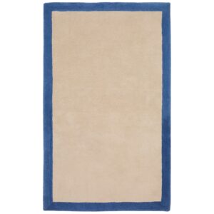 B&eacute;žovo-modr&yacute; bavlněn&yacute; koberec Kave Home Nalim 90 x 150 cm