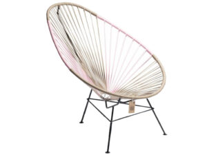 B&eacute;žovo růžov&eacute; zahradn&iacute; křeslo Acapulco
