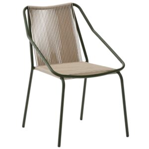 B&eacute;žovo-zelen&aacute; zahradn&iacute; židle Kave Home Zivia