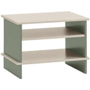 B&eacute;žovo-zelen&yacute; lakovan&yacute; nočn&iacute; stolek Teulat Inari 54 x 40 cm