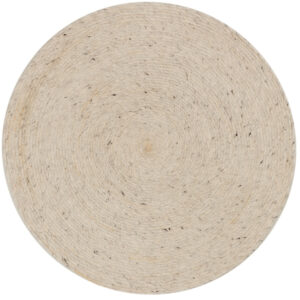 B&eacute;žovo&scaron;ed&yacute; kulat&yacute; vlněn&yacute; koberec Kave Home Takashi 200 cm
