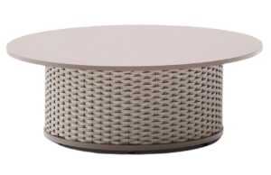 B&eacute;žovo&scaron;ed&yacute; zahradn&iacute; konferenčn&iacute; stolek Kave Home Sedalis 99 cm