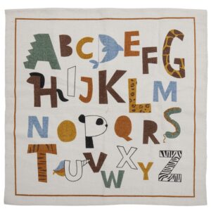 B&eacute;žov&yacute; bavlněn&yacute; koberec Bloomingville Memmo 110 x 110 cm