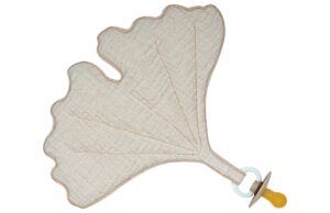 B&eacute;žov&yacute; bavlněn&yacute; muchl&aacute;ček s poutkem na dudl&iacute;k Quax Natural