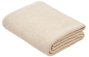 B&eacute;žov&yacute; bavlněn&yacute; přehoz Kave Home Senara 240 x 260 cm