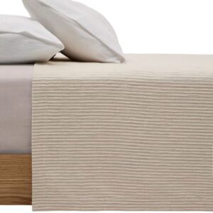 B&eacute;žov&yacute; bavlněn&yacute; přehoz Kave Home Vindi 180 x 260 cm