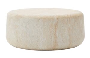 B&eacute;žov&yacute; cementov&yacute; zahradn&iacute; stolek Kave Home Drasi 90 cm