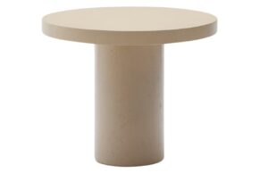 B&eacute;žov&yacute; cementov&yacute; zahradn&iacute; stůl Kave Home Aiguablava 90 cm