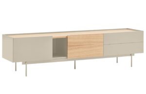 B&eacute;žov&yacute; dubov&yacute; TV stolek Teulat Otto 180 x 40 cm