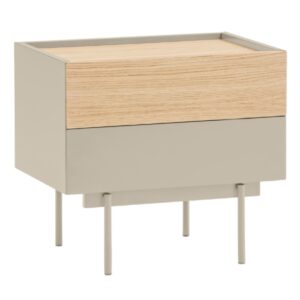 B&eacute;žov&yacute; dubov&yacute; nočn&iacute; stolek Teulat Otto 50 x 35 cm