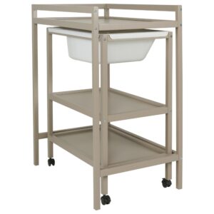 B&eacute;žov&yacute; lakovan&yacute; přebalovac&iacute; pult s vaničkou Quax Basic 55 x 81 cm